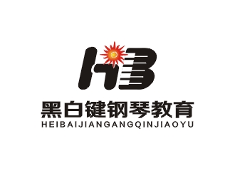 鄭國麟的黑白鍵鋼琴教育logo設(shè)計(jì)