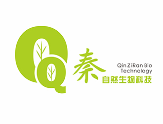 AR科技核心～雪狐設(shè)計的秦自然生物科技 QinＺiRan BioTechnologylogo設(shè)計