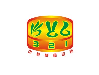 李泉輝的321 中餐快食連鎖logo設(shè)計