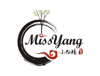 李泉輝的Restaurant Miss Yang 小白楊食府logo設(shè)計(jì)