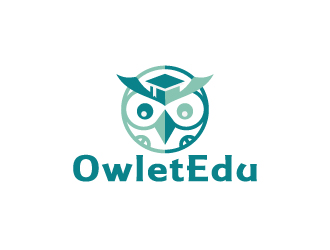 周金進的OwletEdu 卡通貓頭鷹logo設計