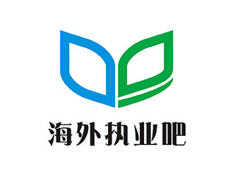 陳員員的海外執(zhí)業(yè)吧藍(lán)色圖形logologo設(shè)計(jì)