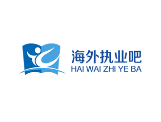 姚烏云的海外執(zhí)業(yè)吧藍(lán)色圖形logologo設(shè)計(jì)