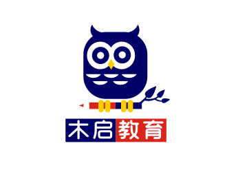 姜彥海的木啟教育logo設(shè)計logo設(shè)計