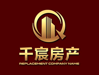 鐘炬的千宸房產(chǎn)品牌LOGOlogo設(shè)計(jì)