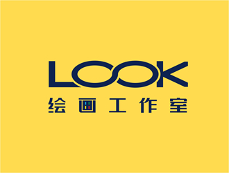 唐國(guó)強(qiáng)的look繪畫工作室logo設(shè)計(jì)