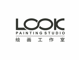 唐國(guó)強(qiáng)的look繪畫工作室logo設(shè)計(jì)