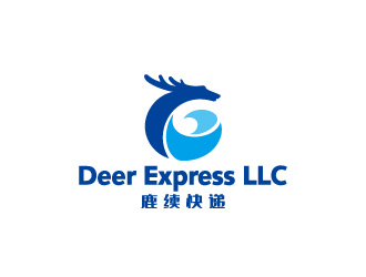 周金進的英文：Deer Express LLC, 中文：鹿續(xù)快遞logo設計