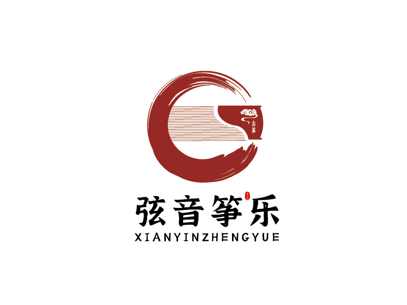 李寧的弦音箏樂古箏培訓(xùn)學(xué)校logo設(shè)計(jì)