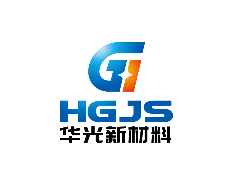 張俊的華光新材料技術(shù)有限公司（半圓）（HGJS）logo設(shè)計(jì)